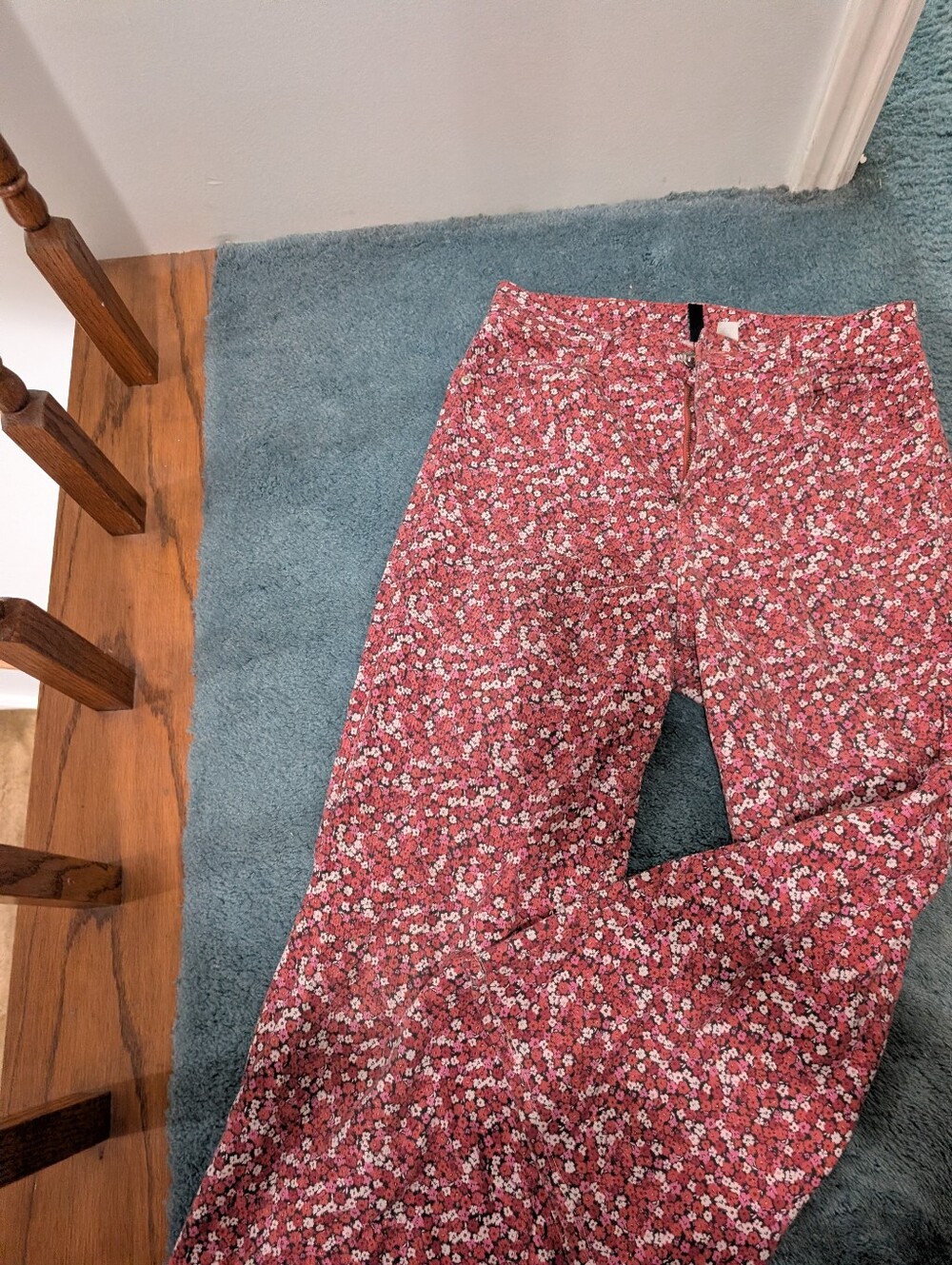 Women's Cropped Floral Print Pants